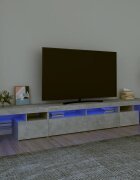 vidaXL ТВ шкаф с LED осветление бетонно сив 260x365x40 см