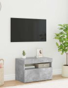 vidaXL ТВ шкаф с LED осветление бетонно сив 60x35x40 см