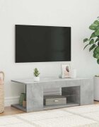 vidaXL ТВ шкаф с LED осветление бетонно сив 90x39x30 см