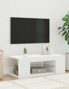 vidaXL ТВ шкаф с LED осветление бял 90x39x30 см