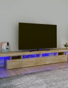 vidaXL ТВ шкаф с LED осветление дъб сонома 260x365x40 см