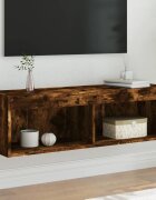 vidaXL ТВ шкаф с LED осветление опушен дъб 100x30x30 см