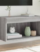 vidaXL ТВ шкаф с LED осветление сив сонома 60x30x30 см