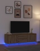 vidaXL ТВ шкаф с LED светлини Artisan дъб 1605x41x50 см