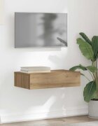 vidaXL ТВ шкаф с LED светлини Artisan дъб 60x35x155 cm