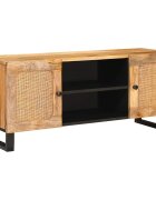 vidaXL ТВ шкаф с рафт Кафяво 105 x 33 x 46 см Солидно мангово дърво