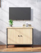 vidaXL ТВ шкаф с врати дъб сонома 60x35x45 см инженерно дърво
