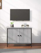 vidaXL ТВ шкаф с врати сив сонома 60x35x45 см инженерно дърво