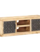vidaXL ТВ шкаф със стоманени врати 120x30x40 см манго масив