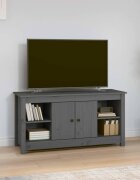 vidaXL ТВ шкаф сив 103x365x52 см бор масив