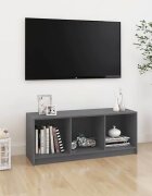 vidaXL ТВ шкаф сив 104x33x41 см бор масив