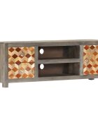 vidaXL ТВ шкаф сив 120x30x40 см манго масив