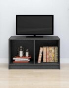 vidaXL ТВ шкаф сив 70x33x42 см бор масив
