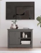 vidaXL ТВ шкаф сив 70x365x52 см бор масив