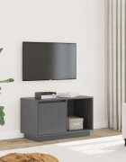vidaXL ТВ шкаф сив 74x35x44 см бор масив