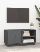 vidaXL ТВ шкаф сив 80x35x405 см бор масив