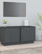 vidaXL ТВ шкаф сив 80x35x405 см бор масив