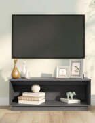vidaXL ТВ шкаф сив 90x35x35 см бор масив