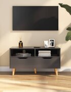 vidaXL ТВ шкаф сив 90x40x485 см инженерно дърво