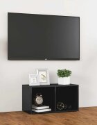 vidaXL ТВ шкаф сив гланц 72x35x365 см инженерно дърво