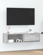vidaXL ТВ шкаф сив сонома 100x31x255 см инженерно дърво