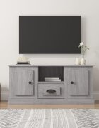 vidaXL ТВ шкаф сив сонома 100x355x45 см инженерно дърво