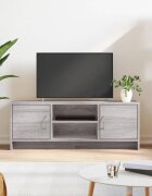 vidaXL ТВ шкаф сив сонома 102x30x375 см инженерно дърво