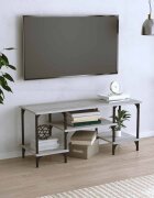 vidaXL ТВ шкаф сив сонома 102x35x455 см инженерно дърво