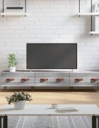 vidaXL ТВ шкаф сив сонома 150x36x30 см инженерно дърво