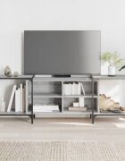 vidaXL ТВ шкаф сив сонома 153x37x50 см инженерно дърво
