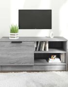 vidaXL ТВ шкаф сив сонома 80x35x365 см инженерно дърво