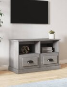 vidaXL ТВ шкаф сив сонома 80x35x50 см инженерно дърво