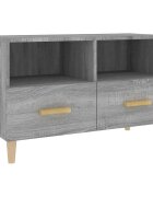 vidaXL ТВ шкаф сив сонома 80x36x50 см инженерно дърво