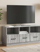 vidaXL ТВ шкаф Сива сонома 102 x 345 x 47 см Инженерна дървесина