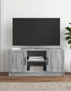 vidaXL ТВ шкаф Сива сонома 102 x 345 x 47 см Инженерна дървесина