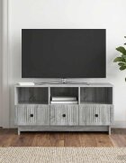 vidaXL ТВ шкаф Сива сонома 102 x 345 x 50 см Инженерна дървесина