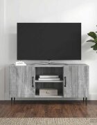 vidaXL ТВ шкаф Сива сонома 102 x 345 x 50 см Инженерна дървесина