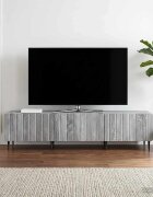 vidaXL ТВ шкаф Сива сонома 147 x 345 x 32 см Инженерна дървесина