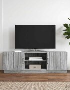 vidaXL ТВ шкаф Сива сонома 150 x 31 x 47 см Инженерна дървесина