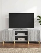 vidaXL ТВ шкаф Сива сонома 150 x 31 x 50 см Инженерна дървесина