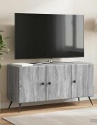 vidaXL ТВ шкаф Сива сонома 99 x 345 x 50 см Инженерна дървесина