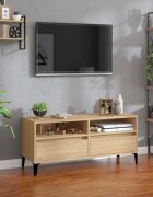 vidaXL ТВ шкаф сонома дъб 100x345x445 см инженерно дърво