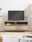vidaXL ТВ шкаф сонома дъб 100x345x445 см инженерно дърво