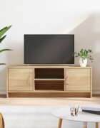 vidaXL ТВ шкаф сонома дъб 102x30x375 см инженерно дърво