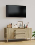 vidaXL ТВ шкаф сонома дъб 102x445x50 см инженерно дърво