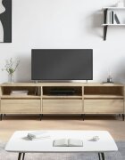 vidaXL ТВ шкаф сонома дъб 150x30x445 см инженерно дърво