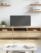 vidaXL ТВ шкаф сонома дъб 150x30x445 см инженерно дърво