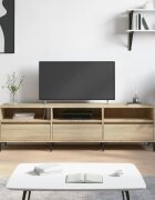 vidaXL ТВ шкаф сонома дъб 150x30x445 см инженерно дърво