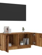vidaXL ТВ шкаф Старо дърво 100x35x40 cm Инженерна дървесина