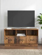 vidaXL ТВ шкаф Старо дърво 102 x 345 x 47 см Инженерна дървесина